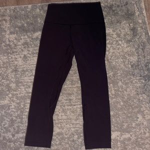 Lululemon black cropped align leggings, size 4, great condition